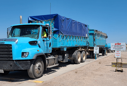 Bale Truck Weighing Out