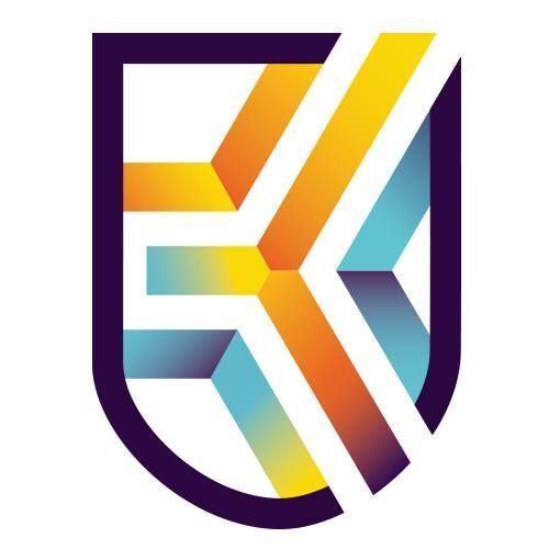 The Kenilworth Science and Technology Academy logo features a vibrant shield with interconnected geometric shapes in shades of yellow, orange, and blue.