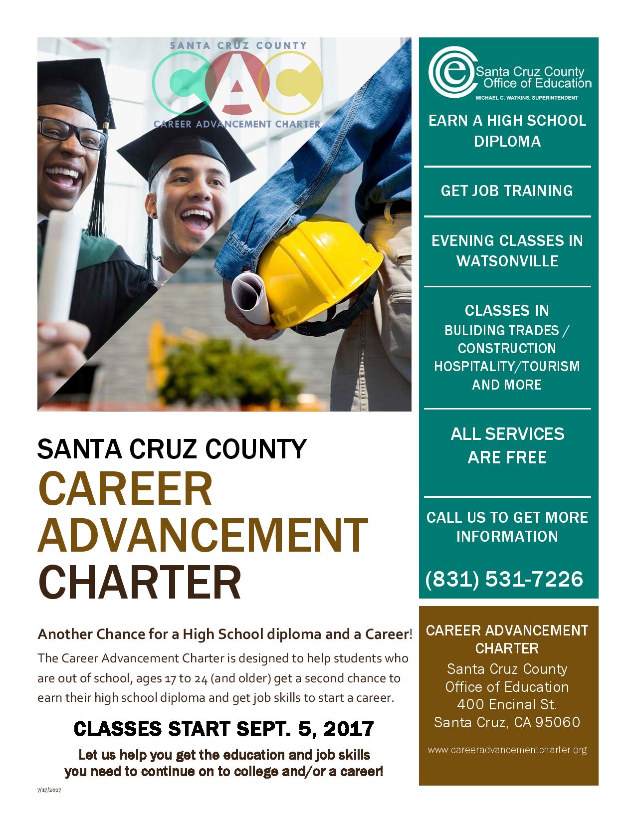 Soon To Be Grand Opening of CAREER ADVANCEMENT CHARTER