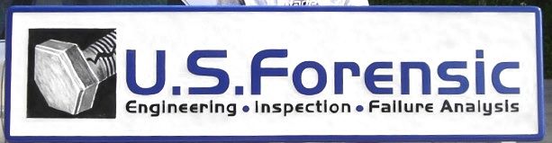 SA28636 - HDU Sign for "U.S. Forensic Engineering, Inspection Failure Analysis", with  Bolt Logo