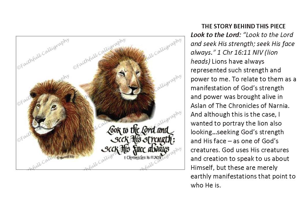 LOOK TO THE LORD (1 Chronicles, Encouragement, Faithwalk)