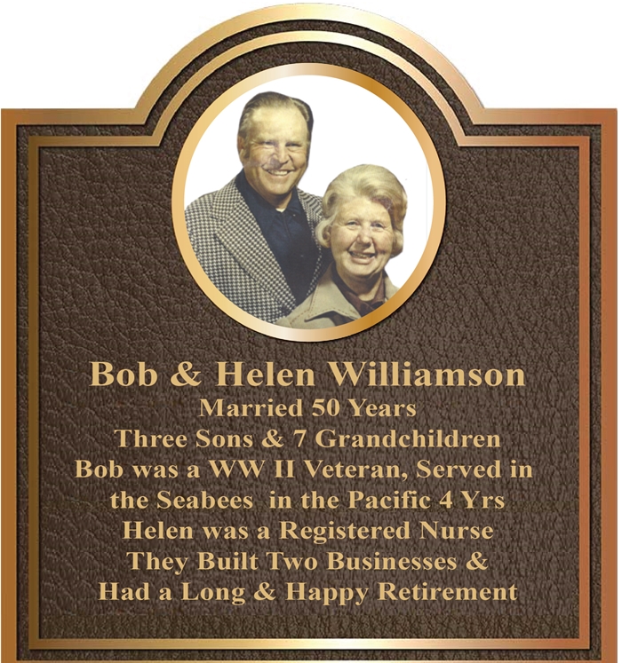 MB2388 - Brass-Plated Plaque with Photo of Couple on 50th Wedding Anniversary