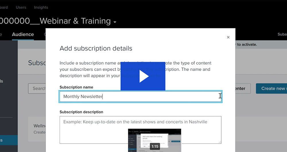 Creating Subscriptions 