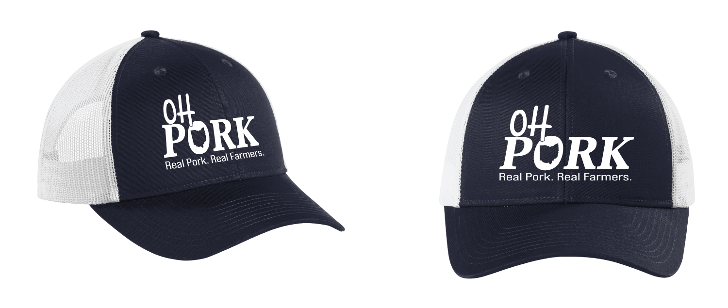 Baseball Cap Trucker Style - Unisex Navy/White - OP logo front