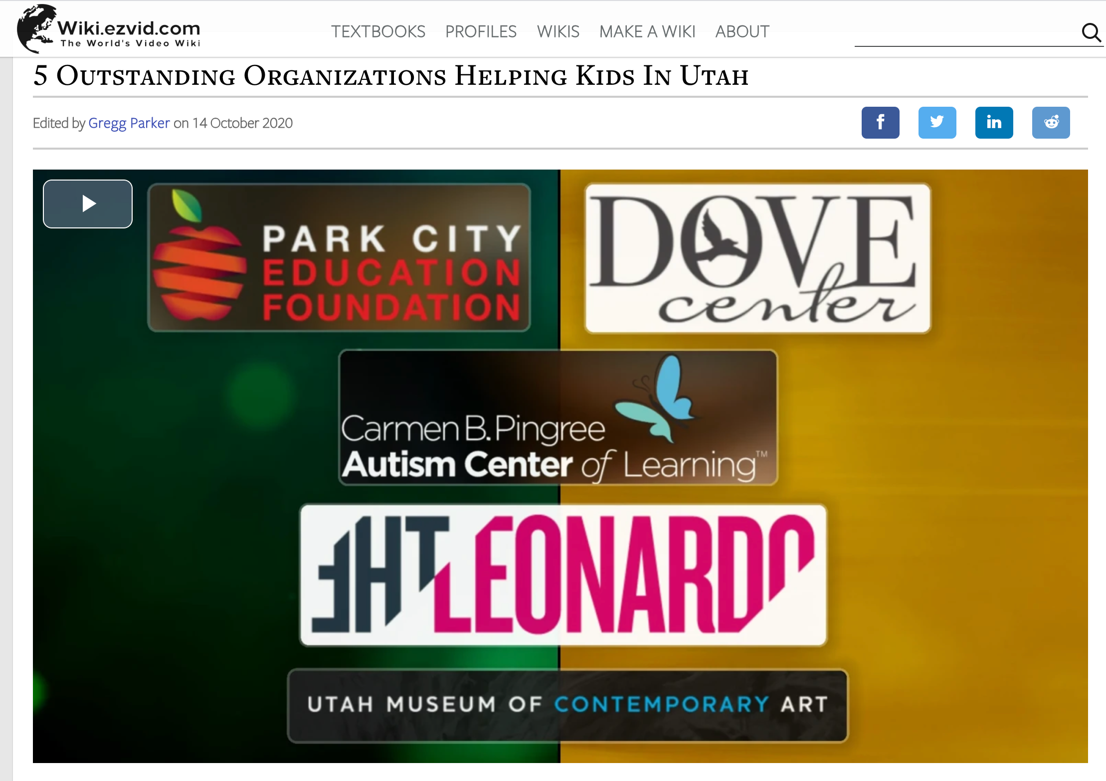 PCEF Featured on Ezvid Wiki: "5 Outstanding Organizations Helping Kids In Utah"