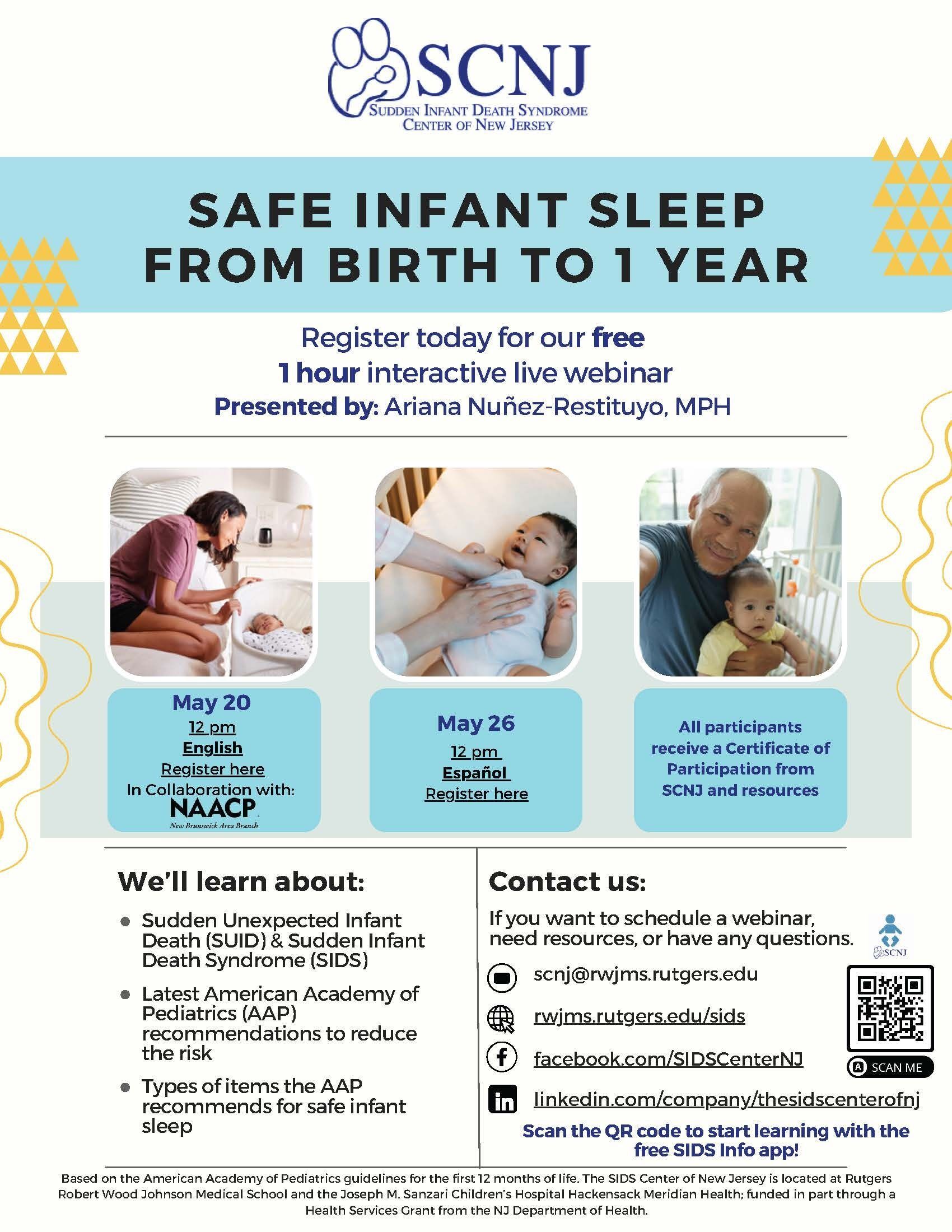 Safe Infant Sleep May Webinar