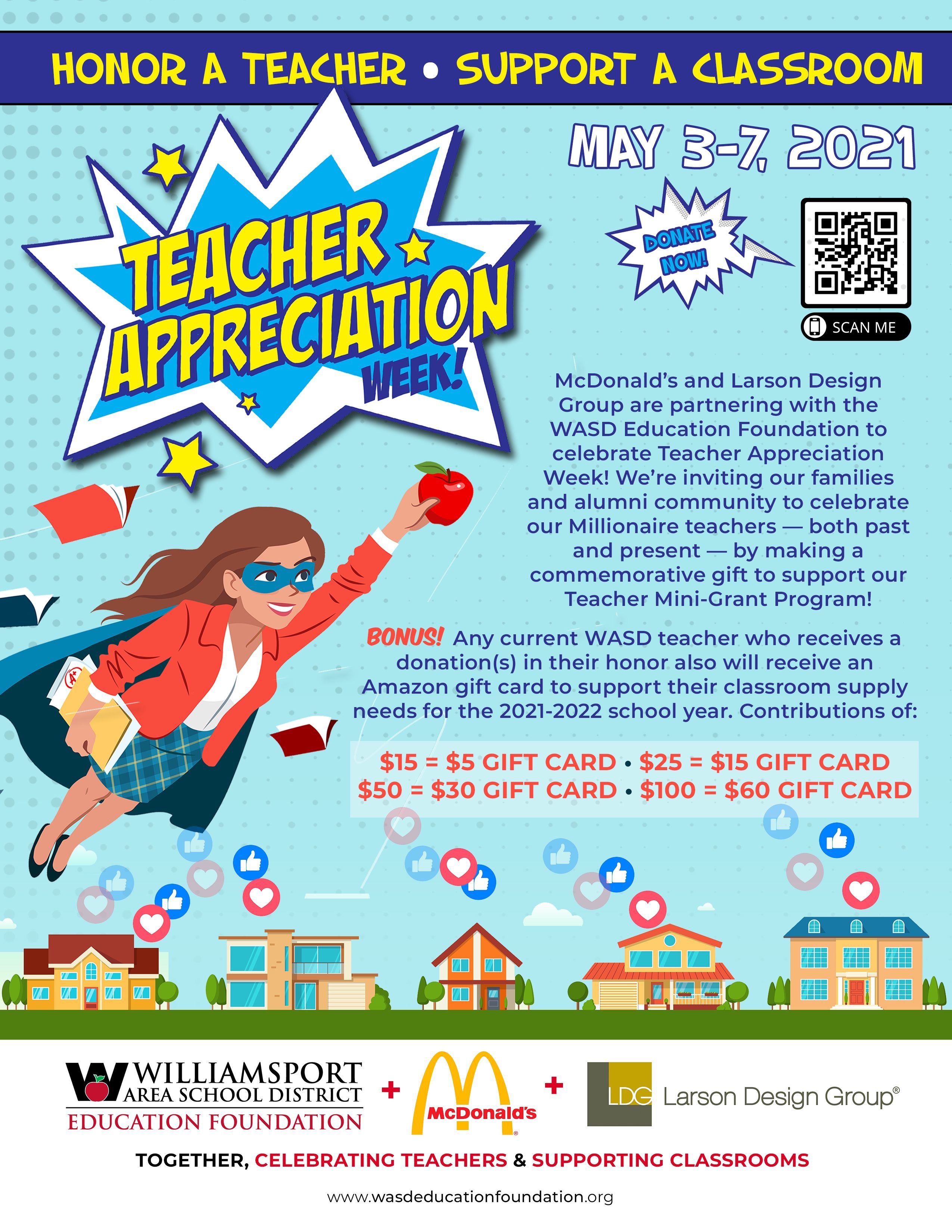 McDonald's, Larson Design Group Partner with WASDEF to Celebrate Teacher Appreciation Week