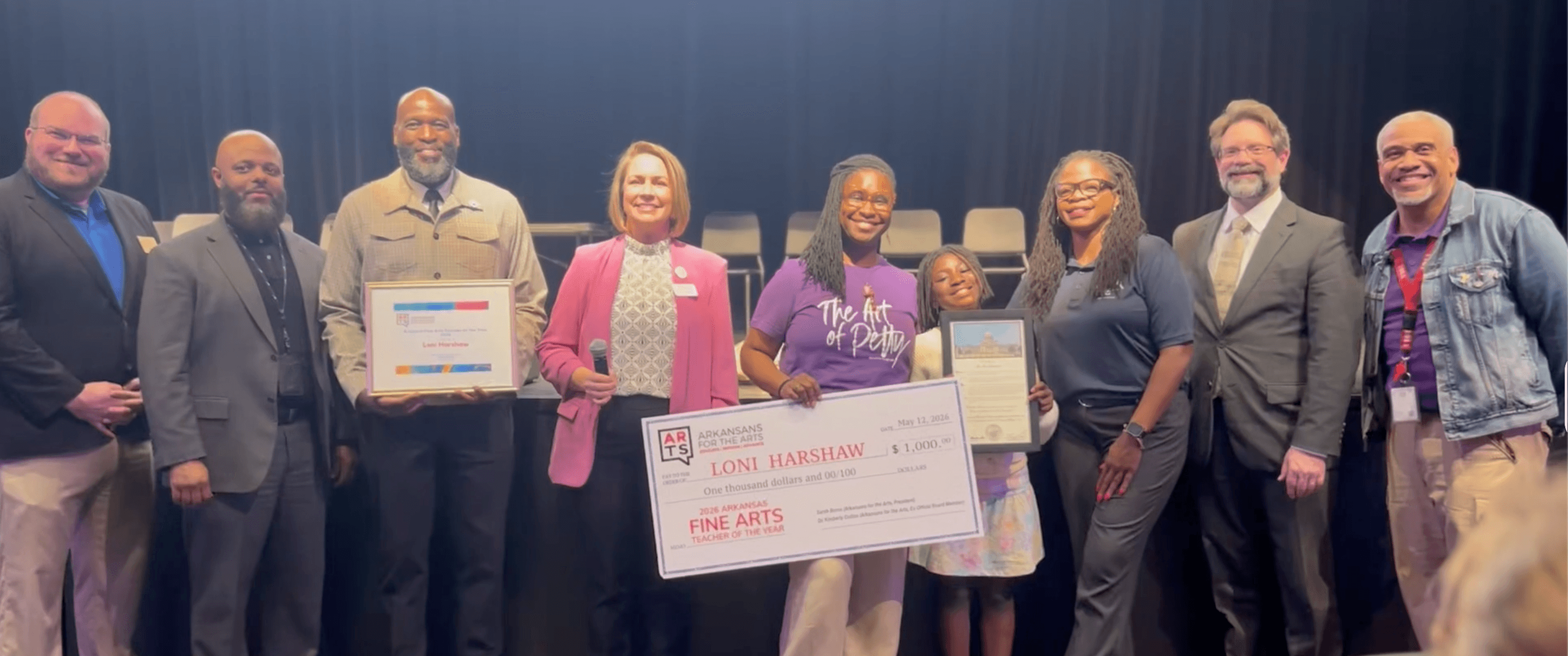 Loni Harshaw Arkansas Fine Arts Teacher Of the Year 2026