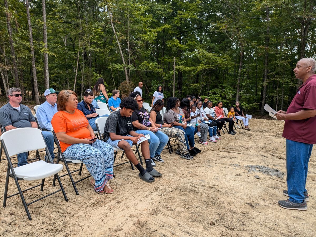 Attendees view at Keysville ground breaking