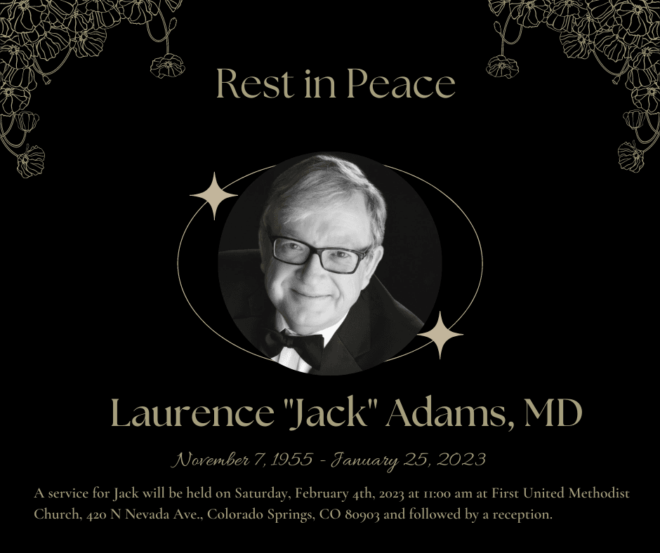 Farewell Dr. Laurence "Jack" Adams
