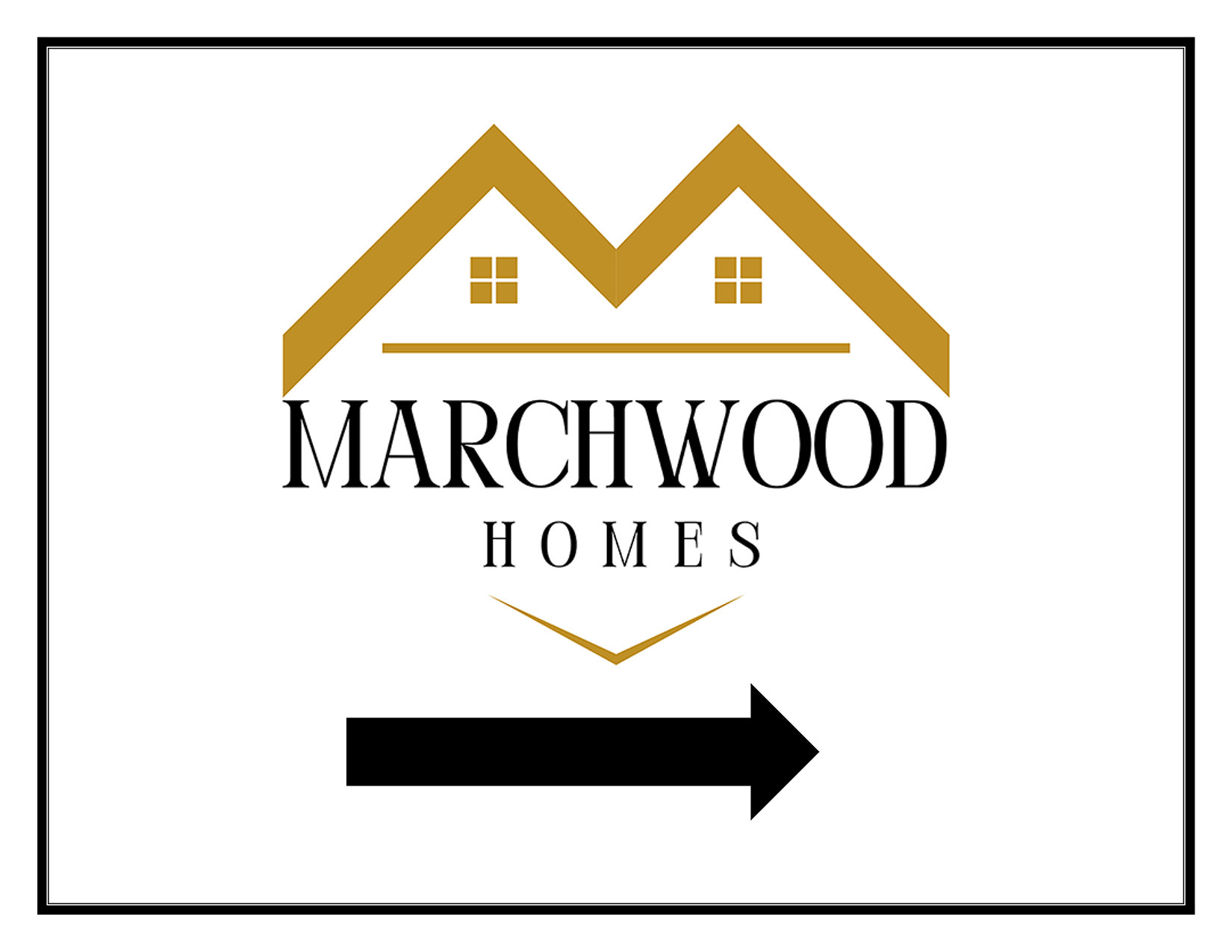 Marchwood Homes Direction Right Signs