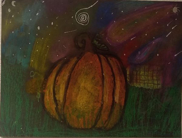 "The Galaxy Pumpkin" by Meghan Baumgartner