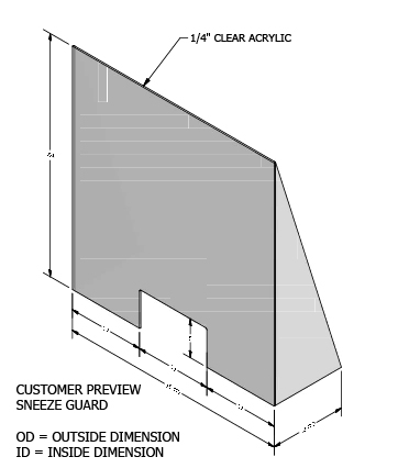 CoronaGuard™ Premium Shields (37.5"x36"x12")