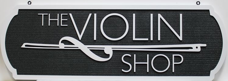 S28227 - Engraved  HDU Hanging Sign for the Violin Shop 