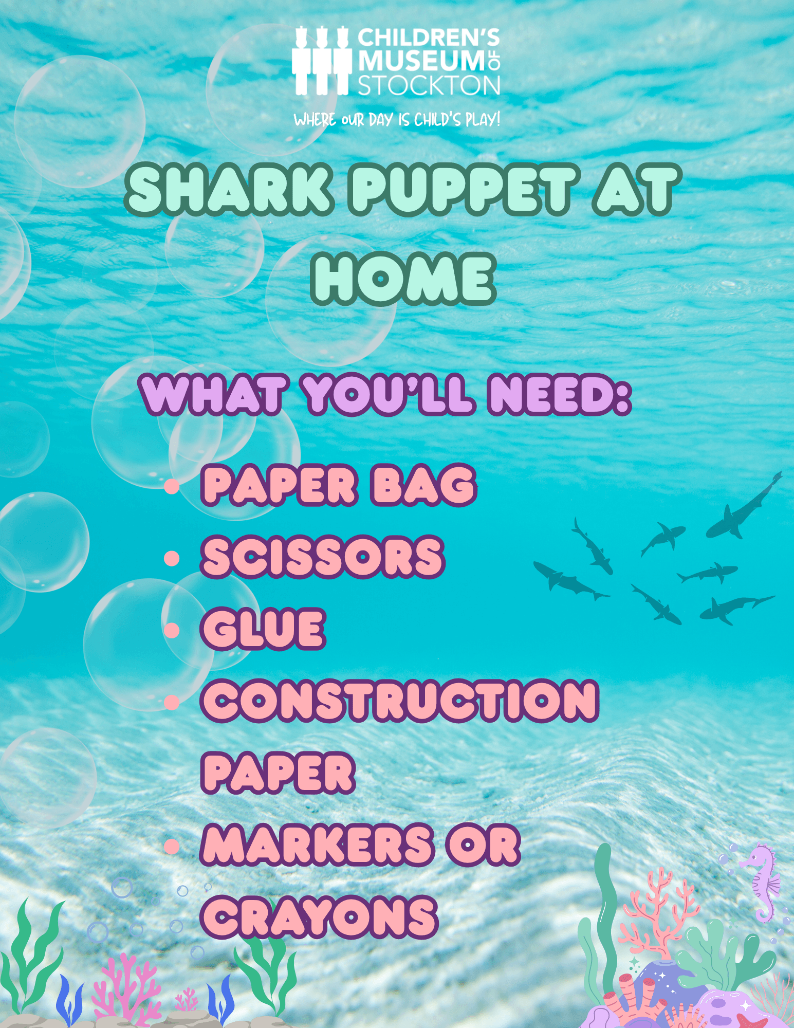 Shark Puppet Materials