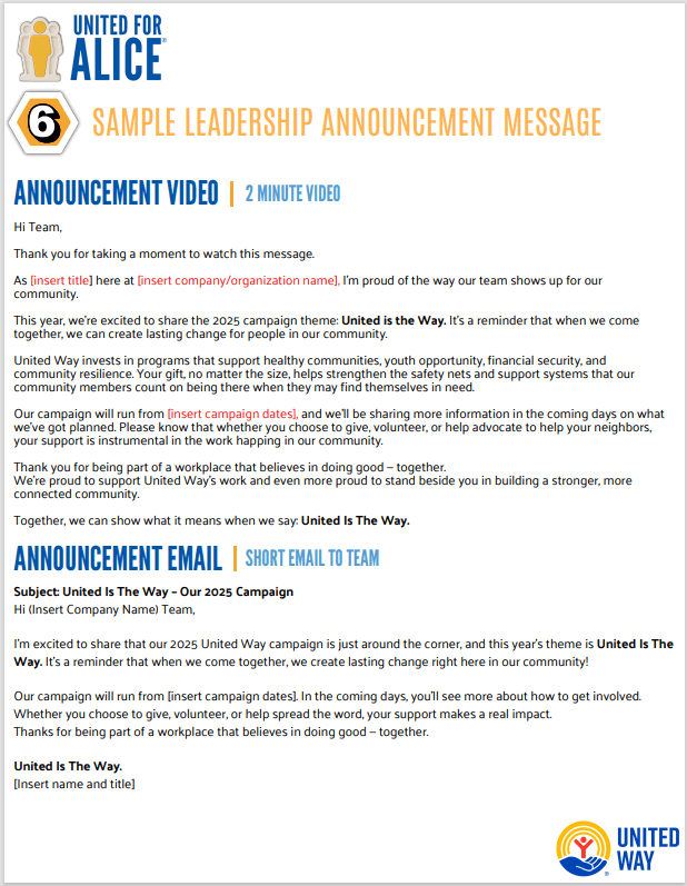 Leadership Message