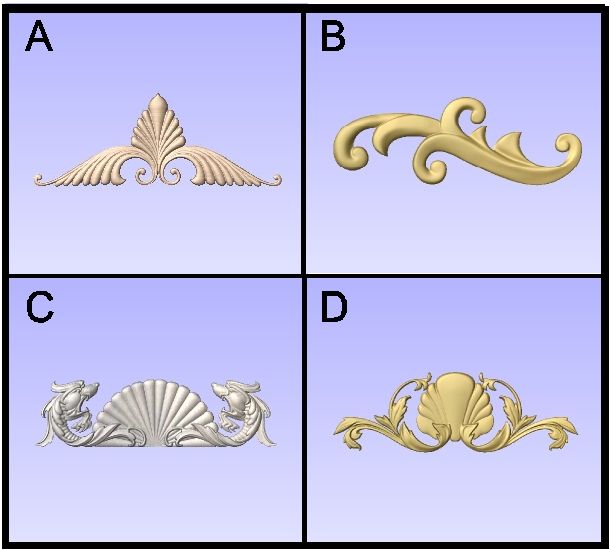 T29901 - Carved Ornamental Flourishes