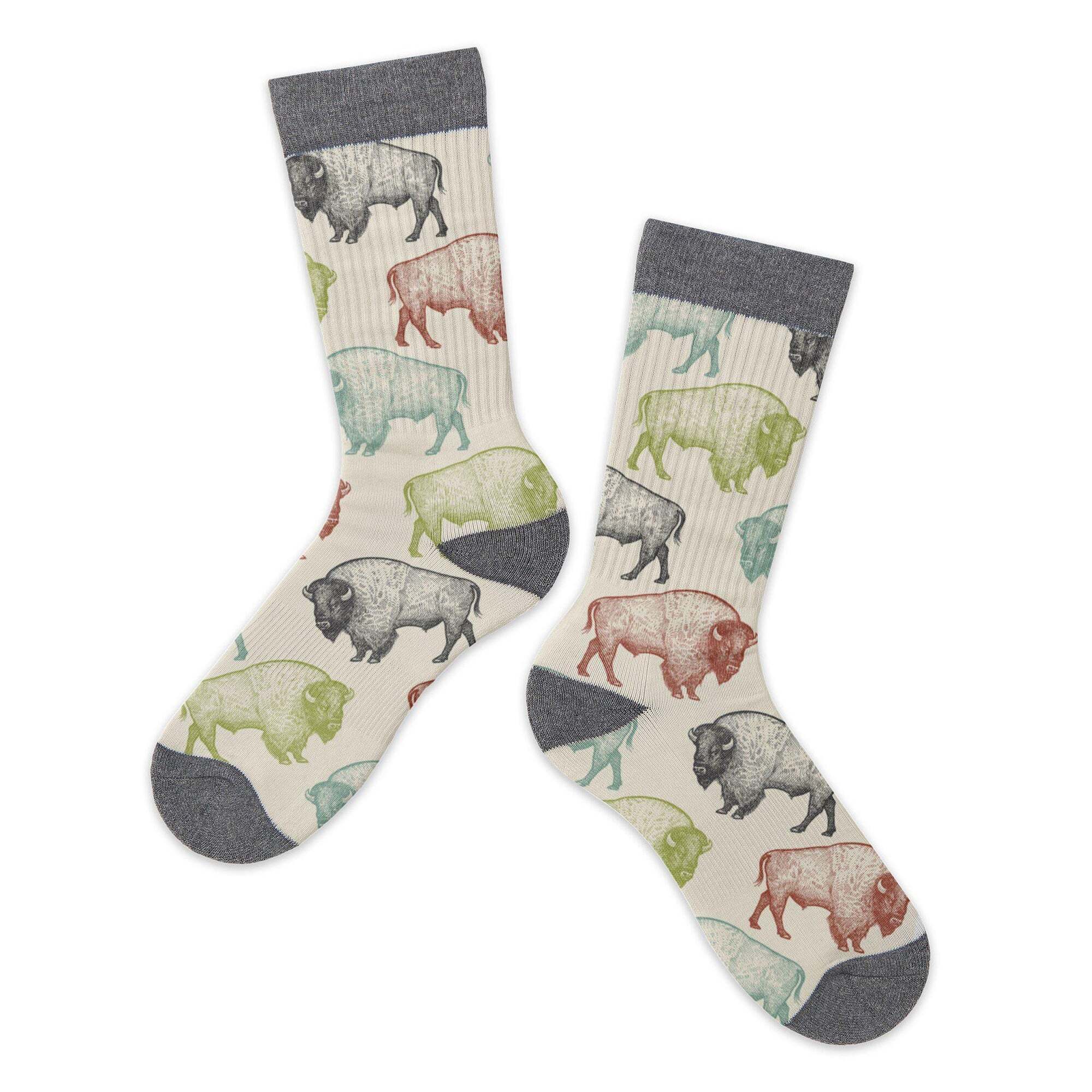 Socks - Multi-Colored Bison
