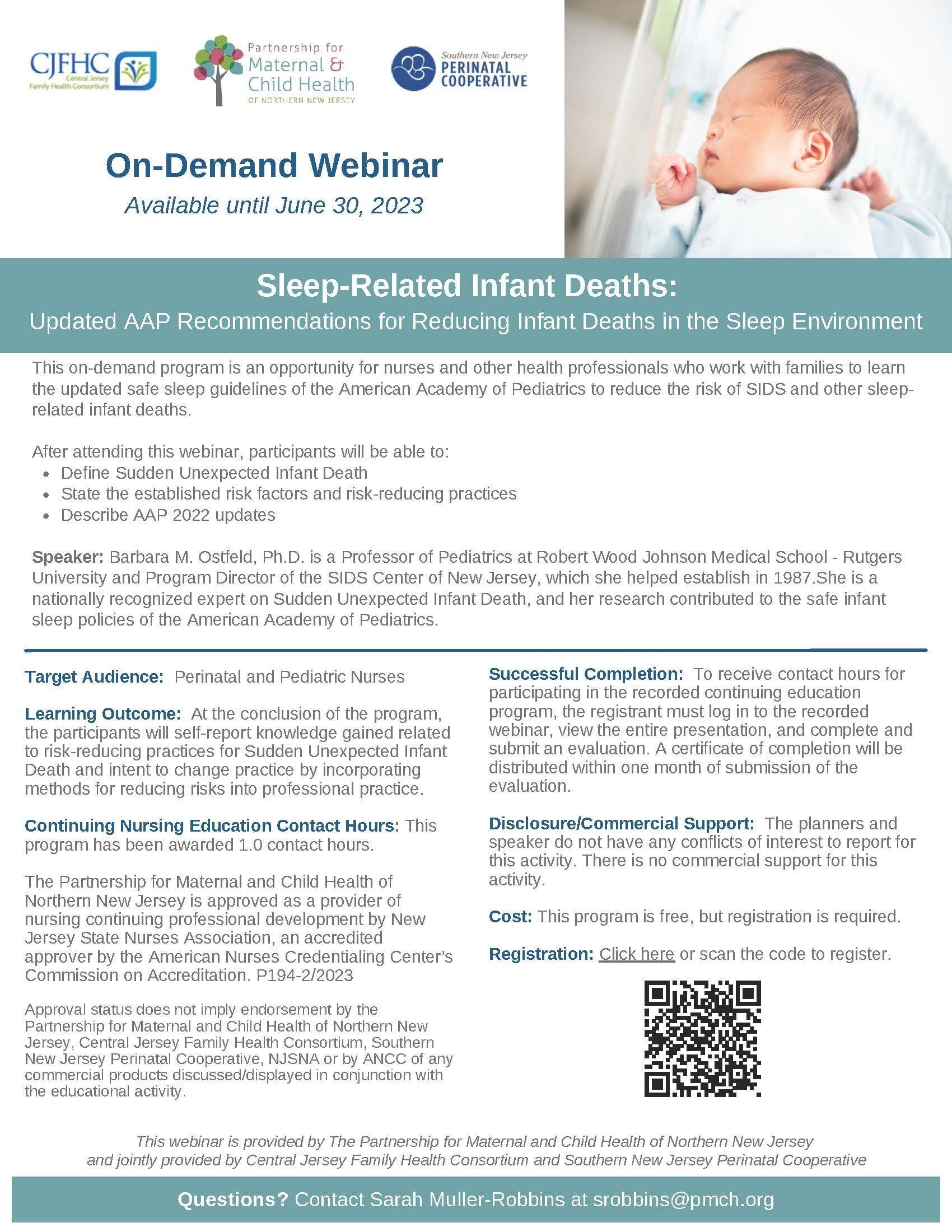 Sleep-Related Infant Deaths: Updated AAP Recommendations for Reducing Infant Deaths in the Sleep Environment