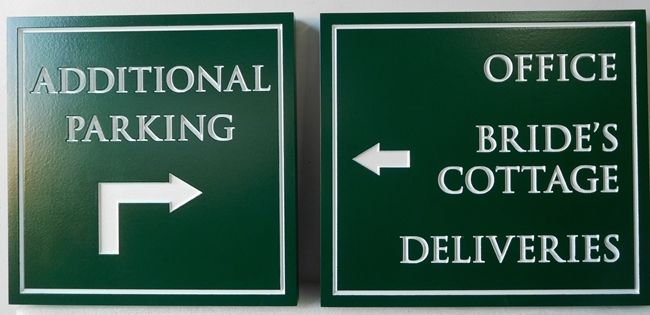 T29461 - Engraved HDU Parking and Wayfinding Signs for Hotel