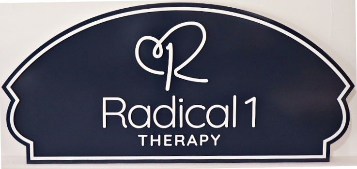B11148A - Carved and Sandblasted HDU Sign for "Radical 1 Therapy" with Logo