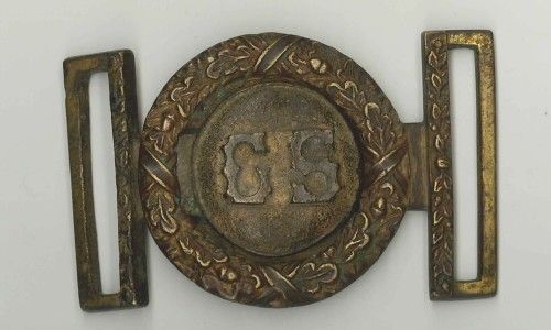 Confederate officer’s sword belt plate