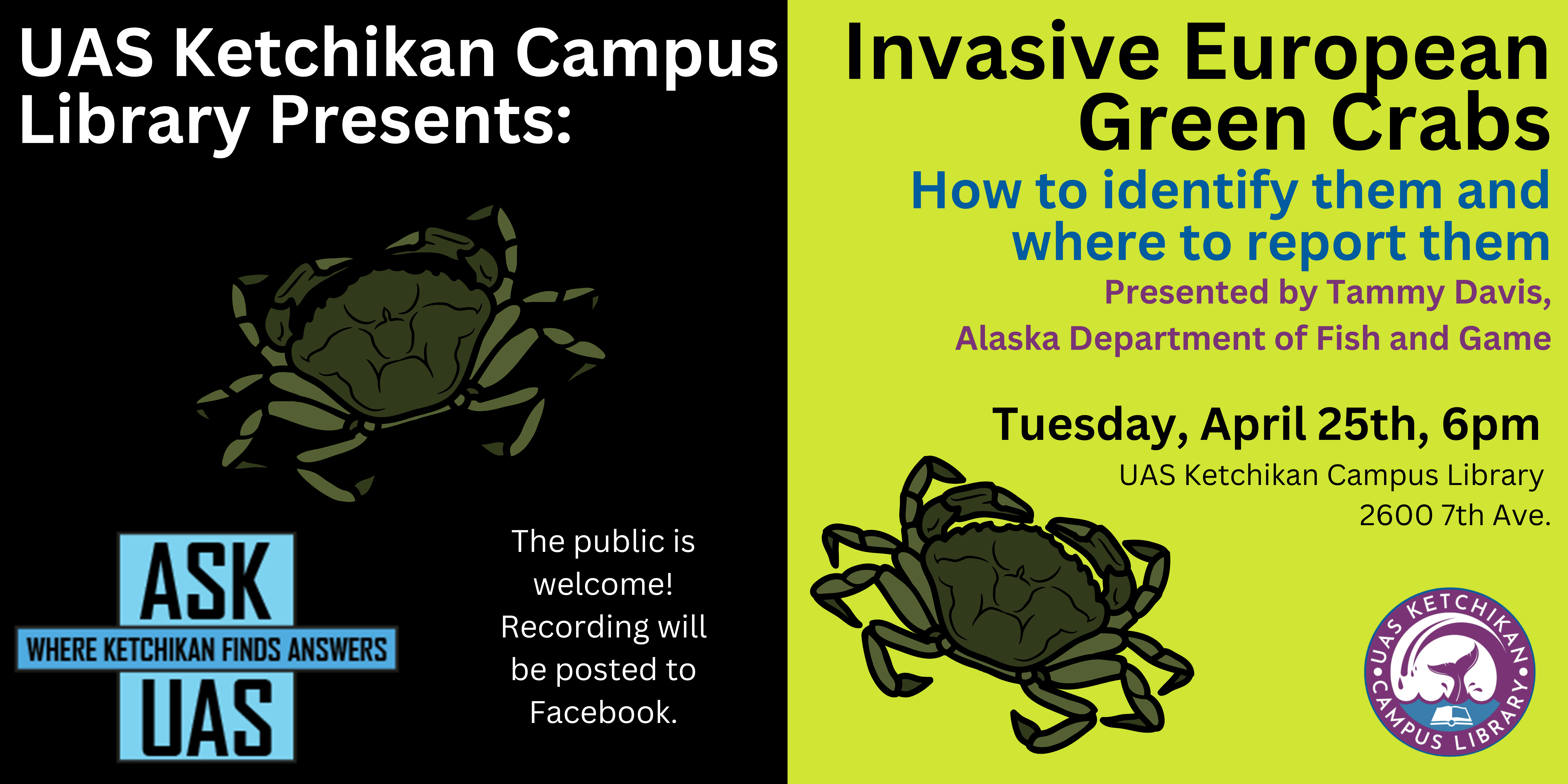 UAS Class on identifying and reporting invasive european green crabs