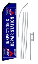 Inspection & Repair Station Swooper/Feather Flag + Pole + Ground Spike