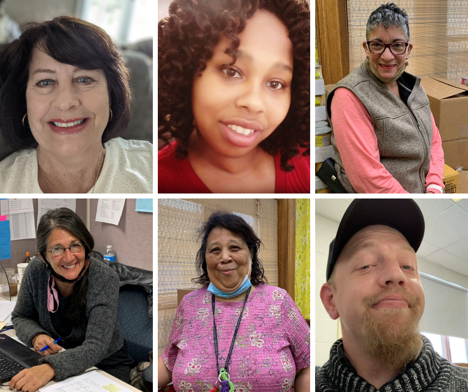 Collage-style photo showing 7 department staff.
