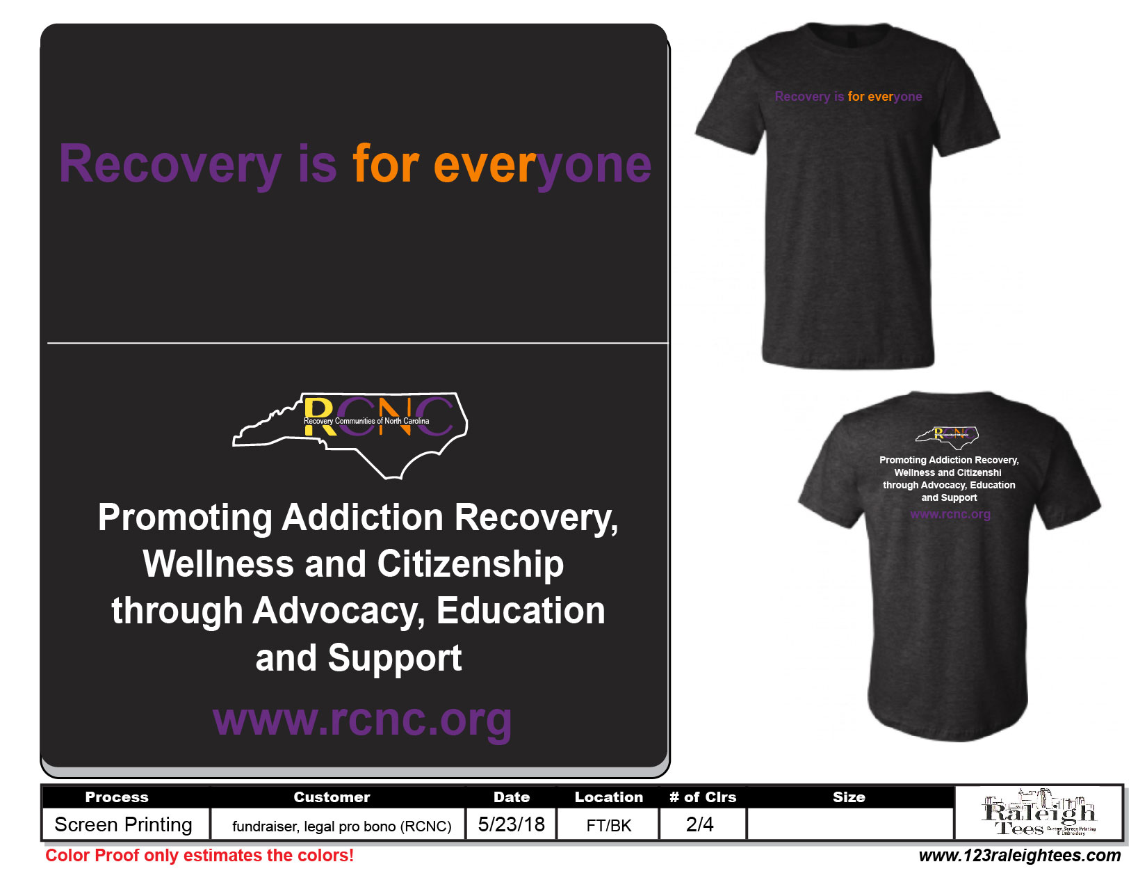 Recovery is for Everyone T- Shirt (Small - XL)