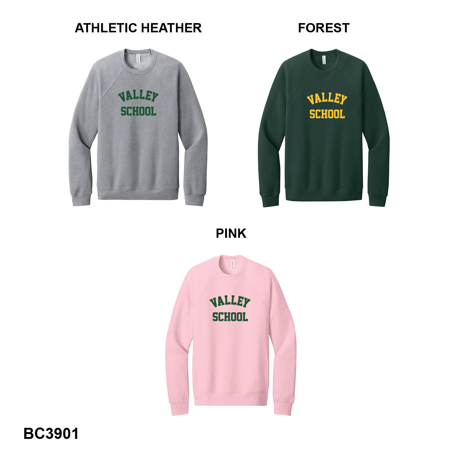 COLLEGIATE LOGO - BELLA+CANVAS® Unisex Sponge Fleece Raglan Sweatshirt