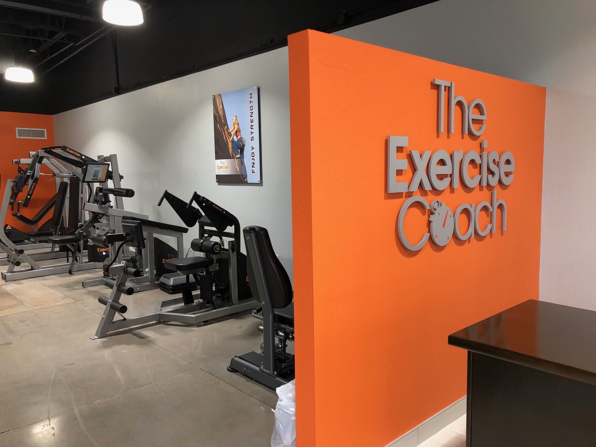 The Exercise Coach Interior Lettering and Wall Images