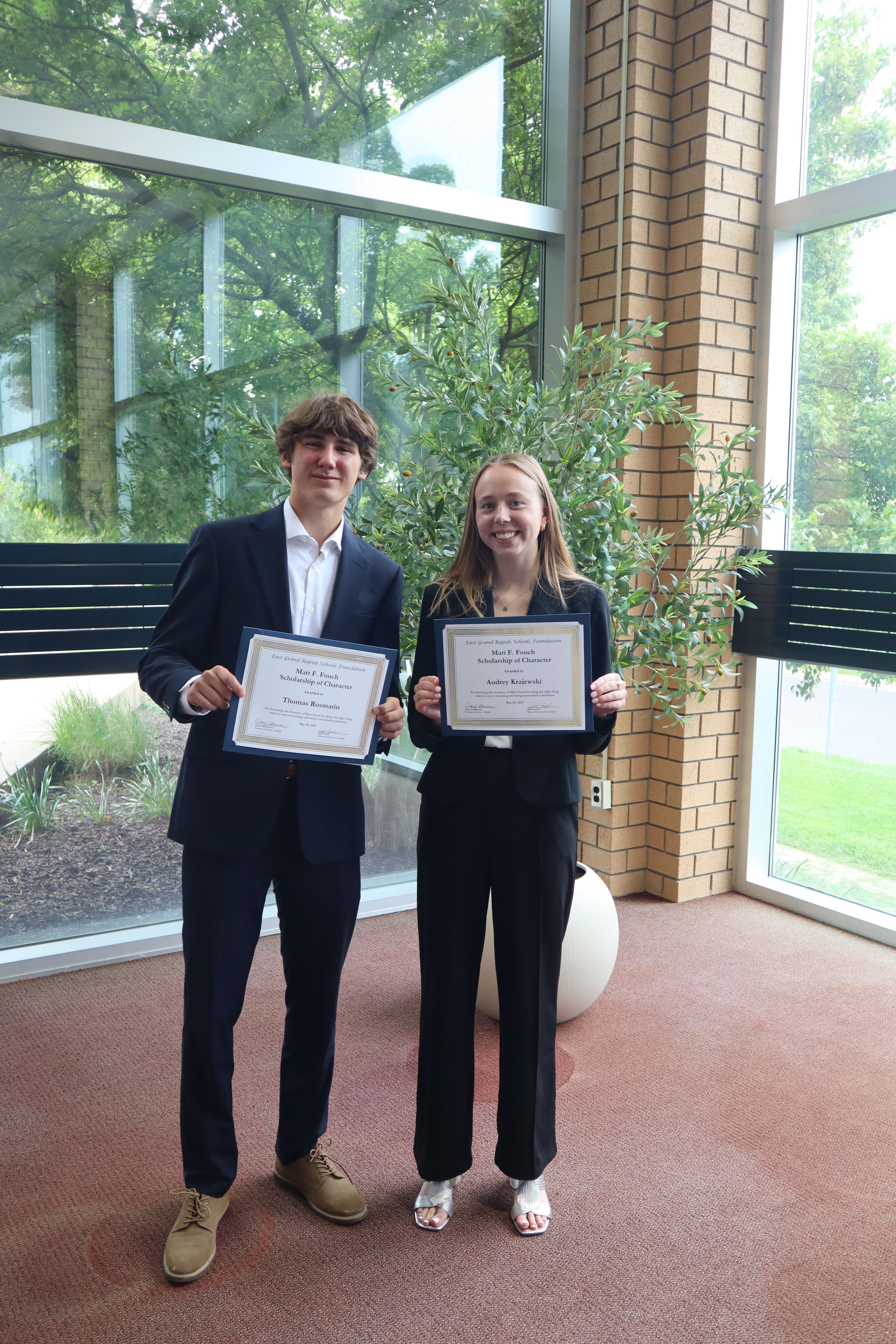 Thomas Rosmarin and Audrey Krajewski - Matt F. Fouch Scholarship of Character 