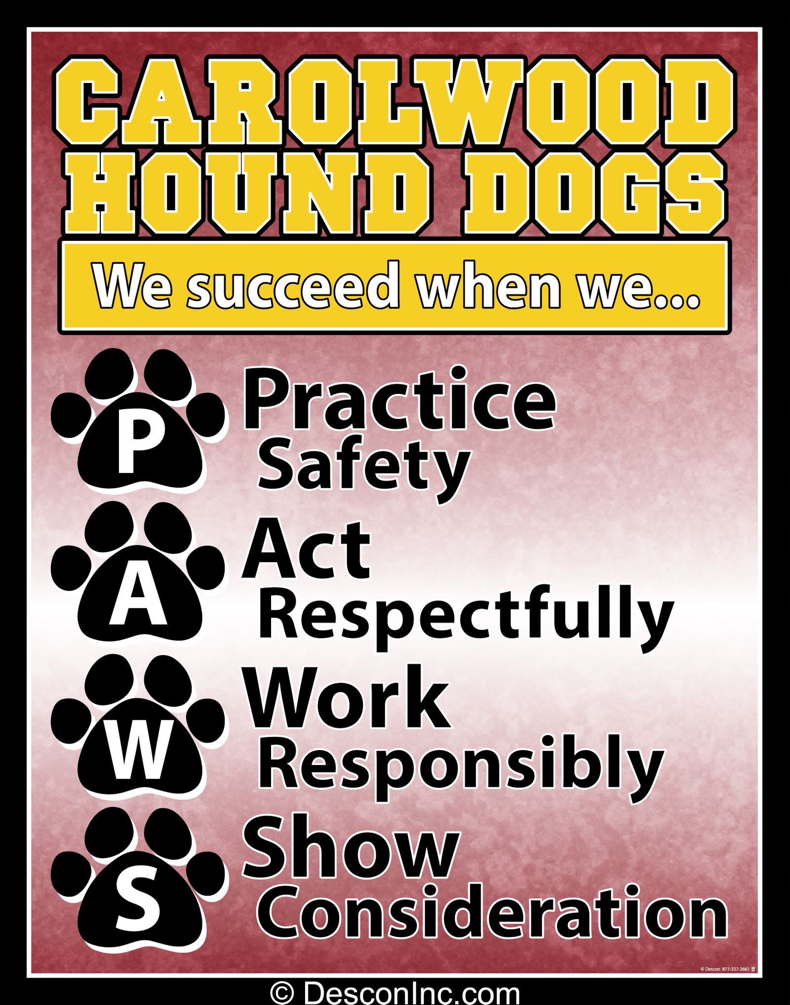 School Procedure Signs | Hallway Signs | Custom Signs | Descon