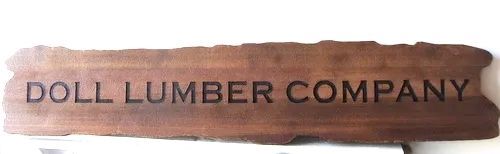  SC38432-  -  Rustic Engraved Stained Wood Sign for Lumber Company