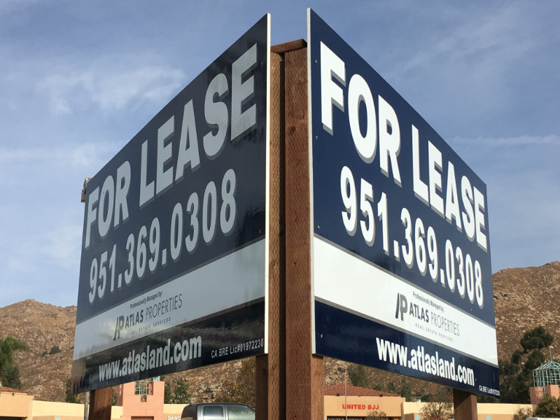 Commercial Real Estate For Lease Signs, Anti-graffiti, Whittier, CA 90609