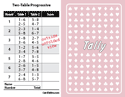 2-table and 3-table Progressive Tallies – Pink Cover