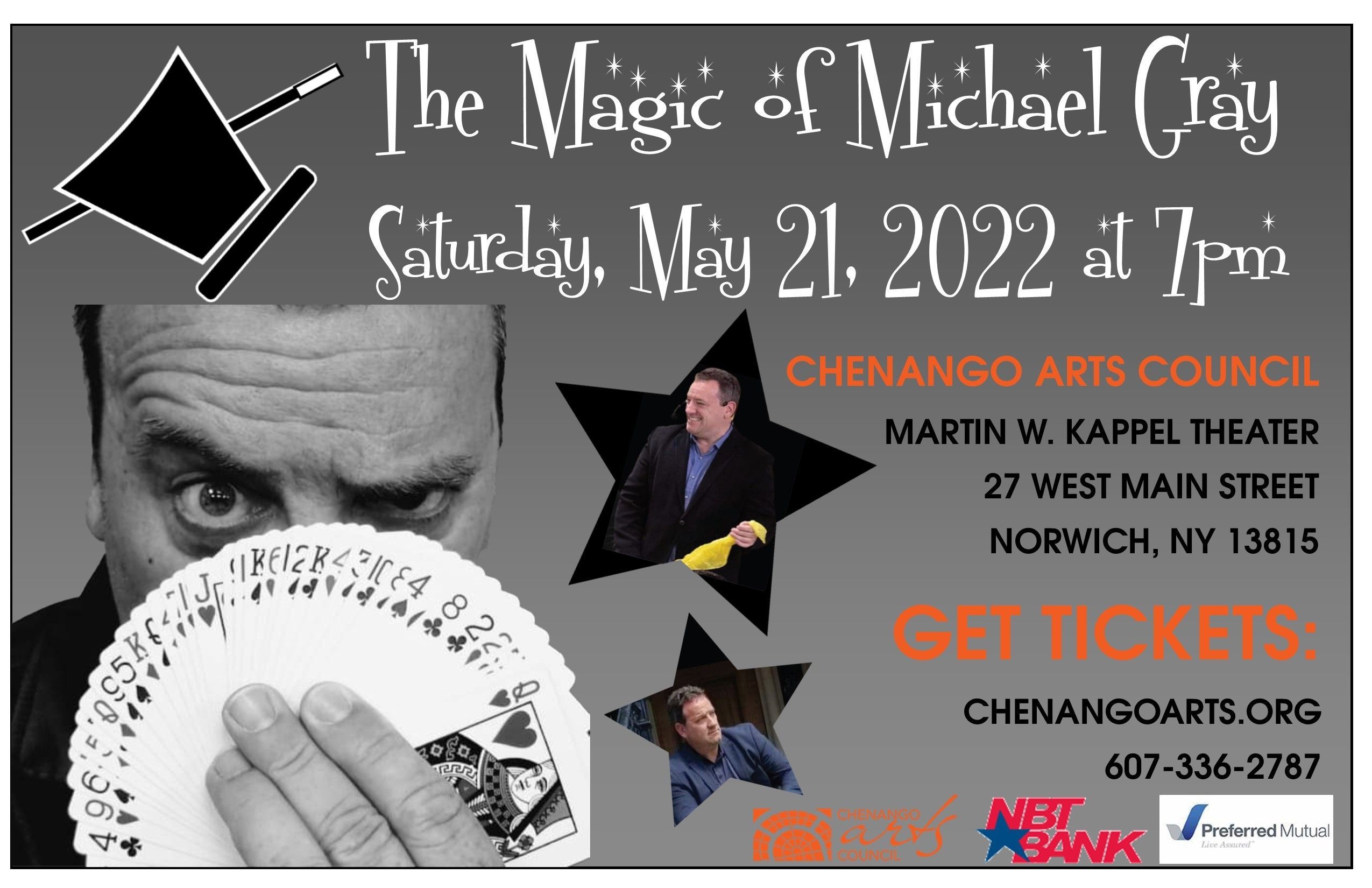 The Magic of Michael Gray May 21, 2022 at 7pm!