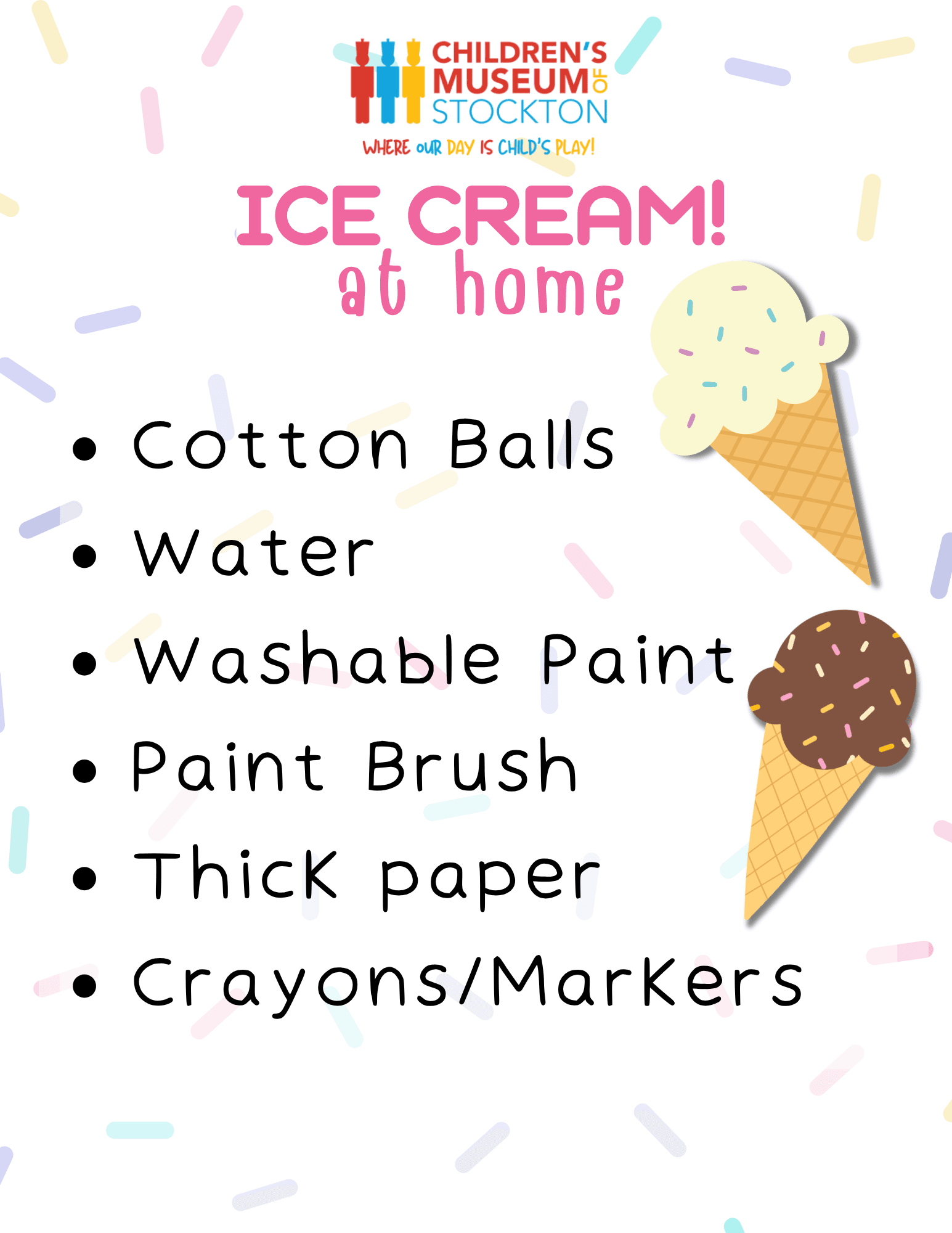 Ice Cream Painting Materials