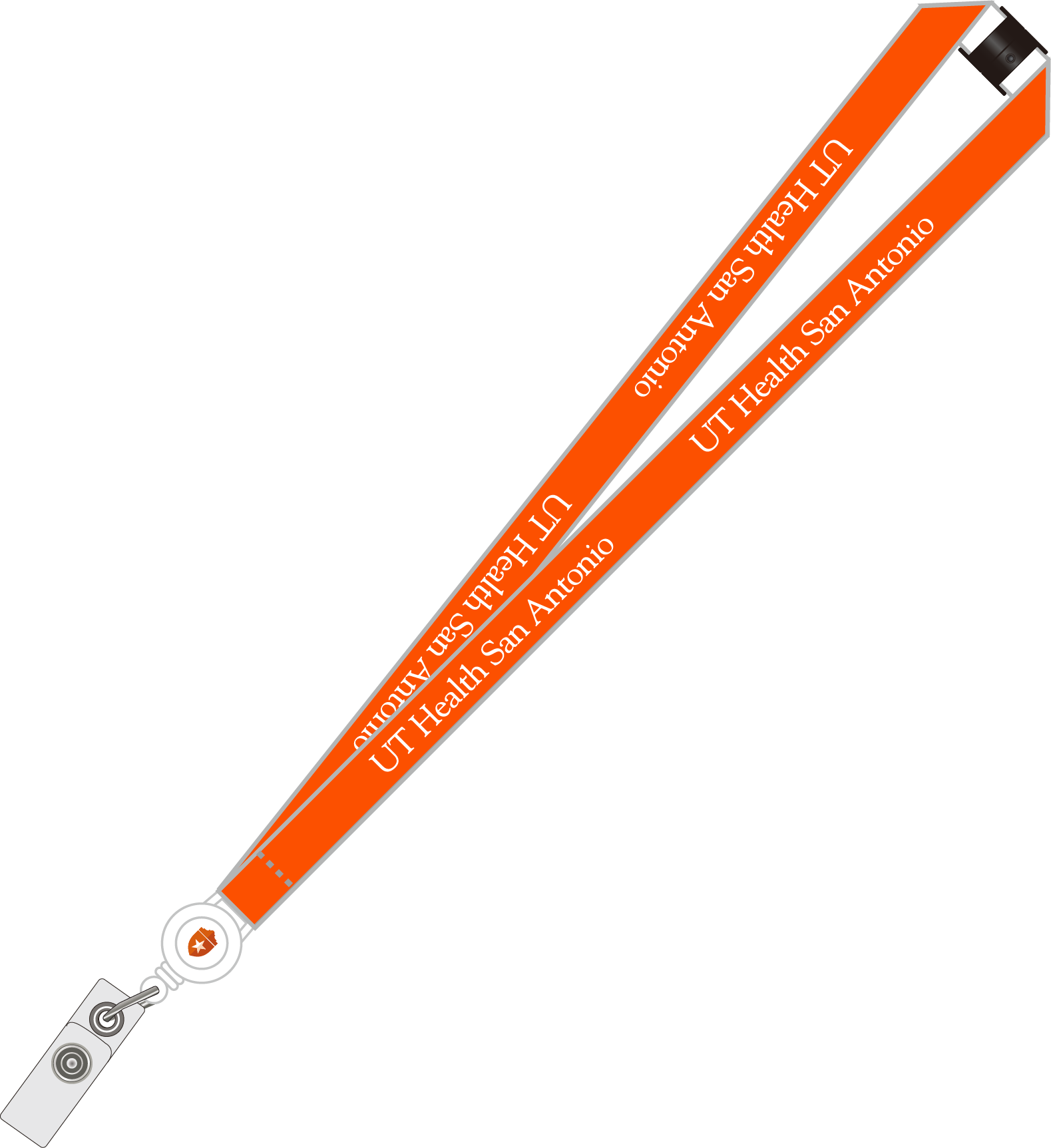 3/4" Embroidered Lanyard With Retractable Reel