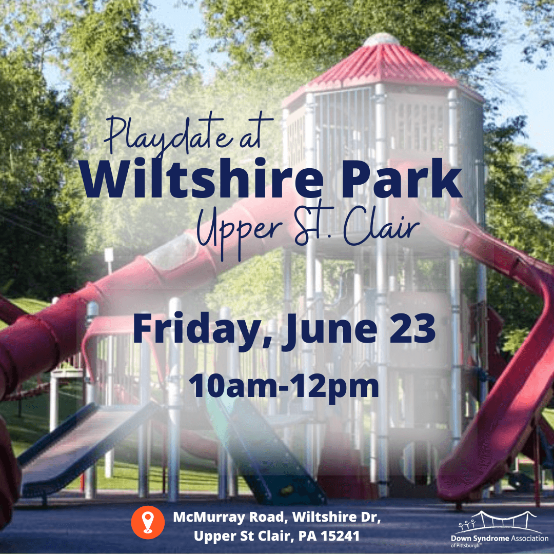 Picture of Wiltshire Park playground, with date of event happening on Friday, June 23 from 10am to 12pm at McMurray Road, Wiltshire Dr, Upper St Clair, PA 15241