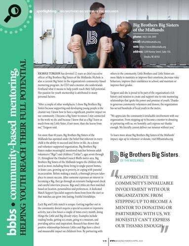 metroMAGAZINE Spotlight on CEO Nichole Turgeon and Big Brothers Big Sisters of the Midlands