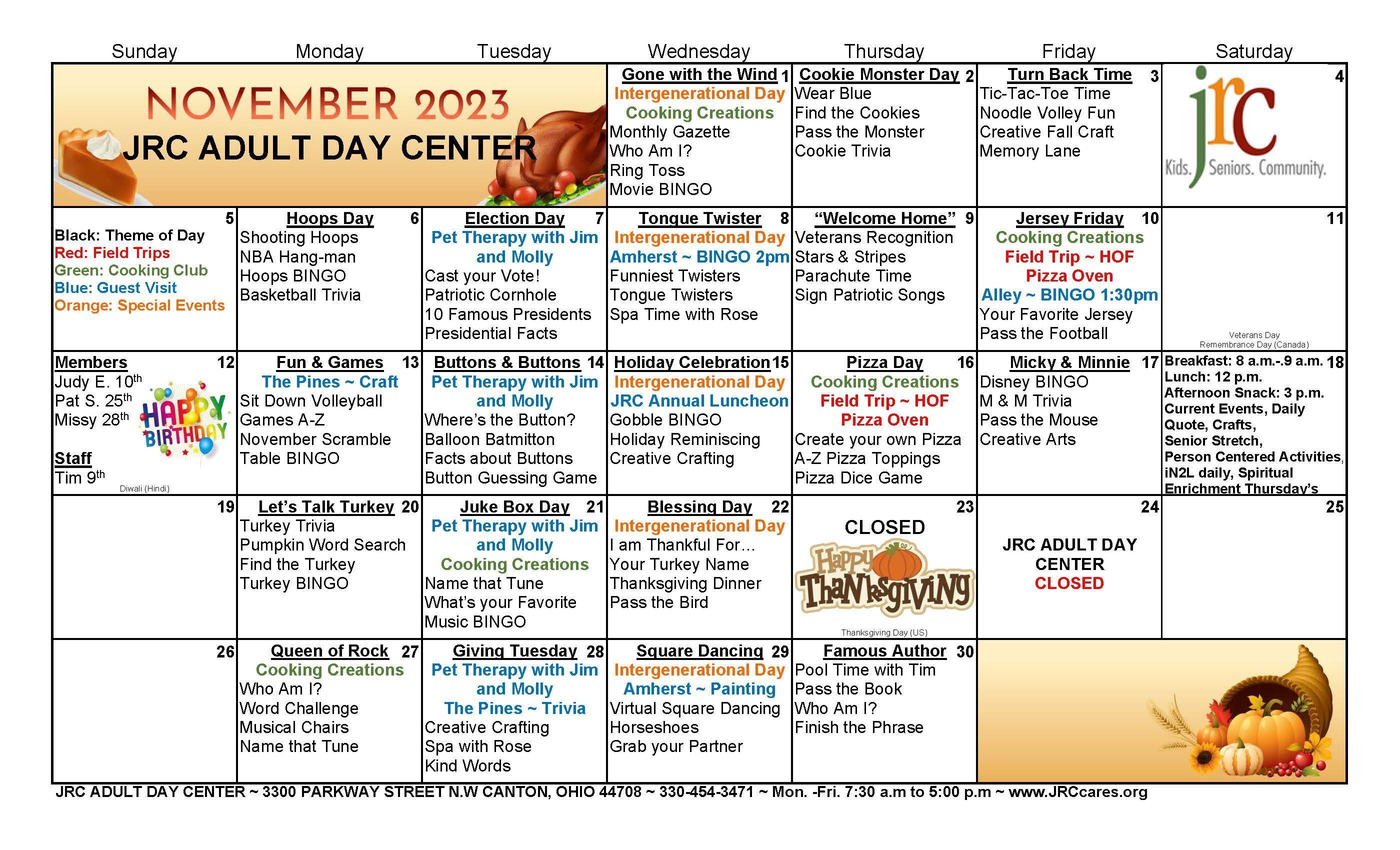 November Calendar