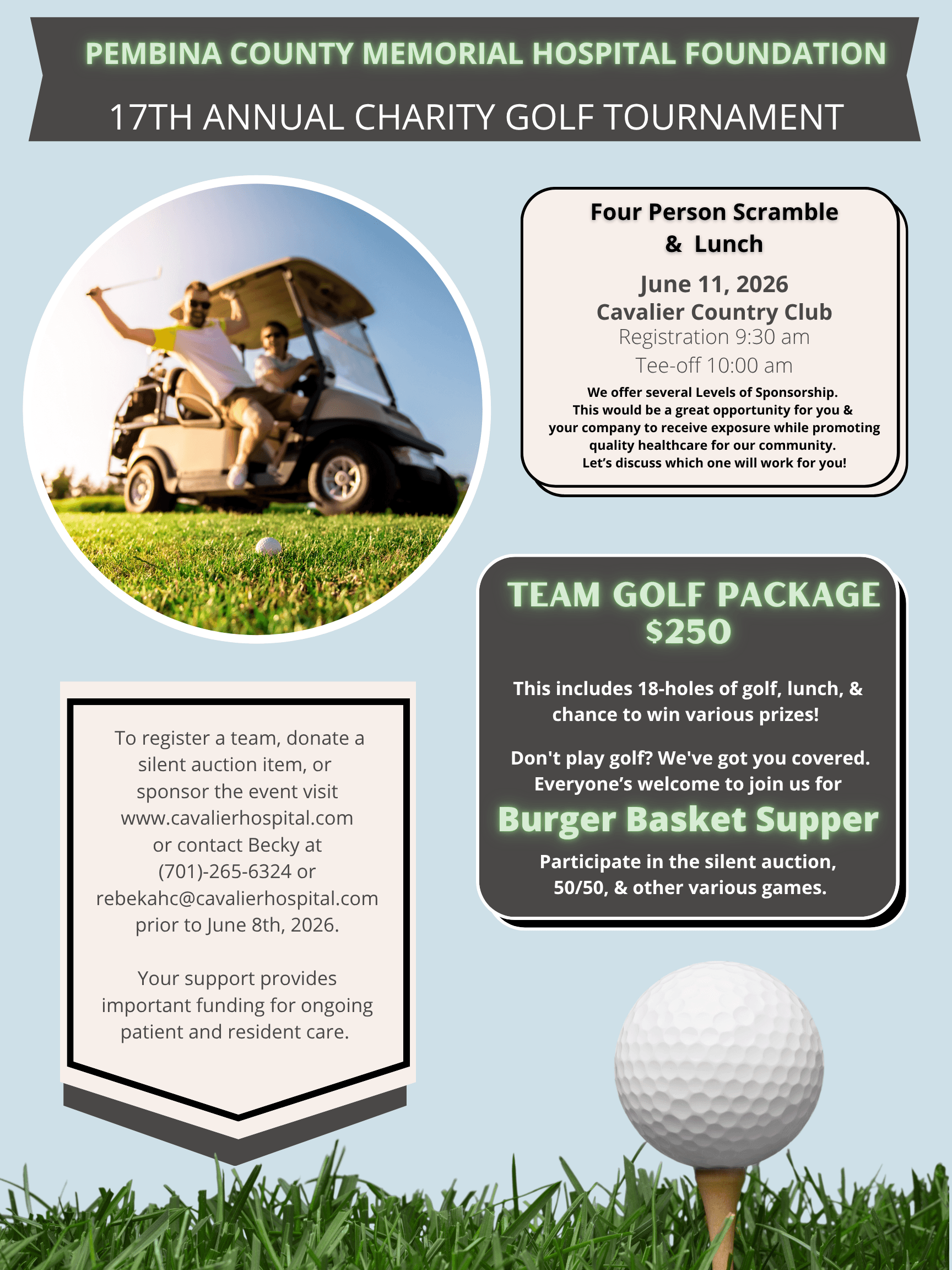 Join us for a fun 4-person scramble!