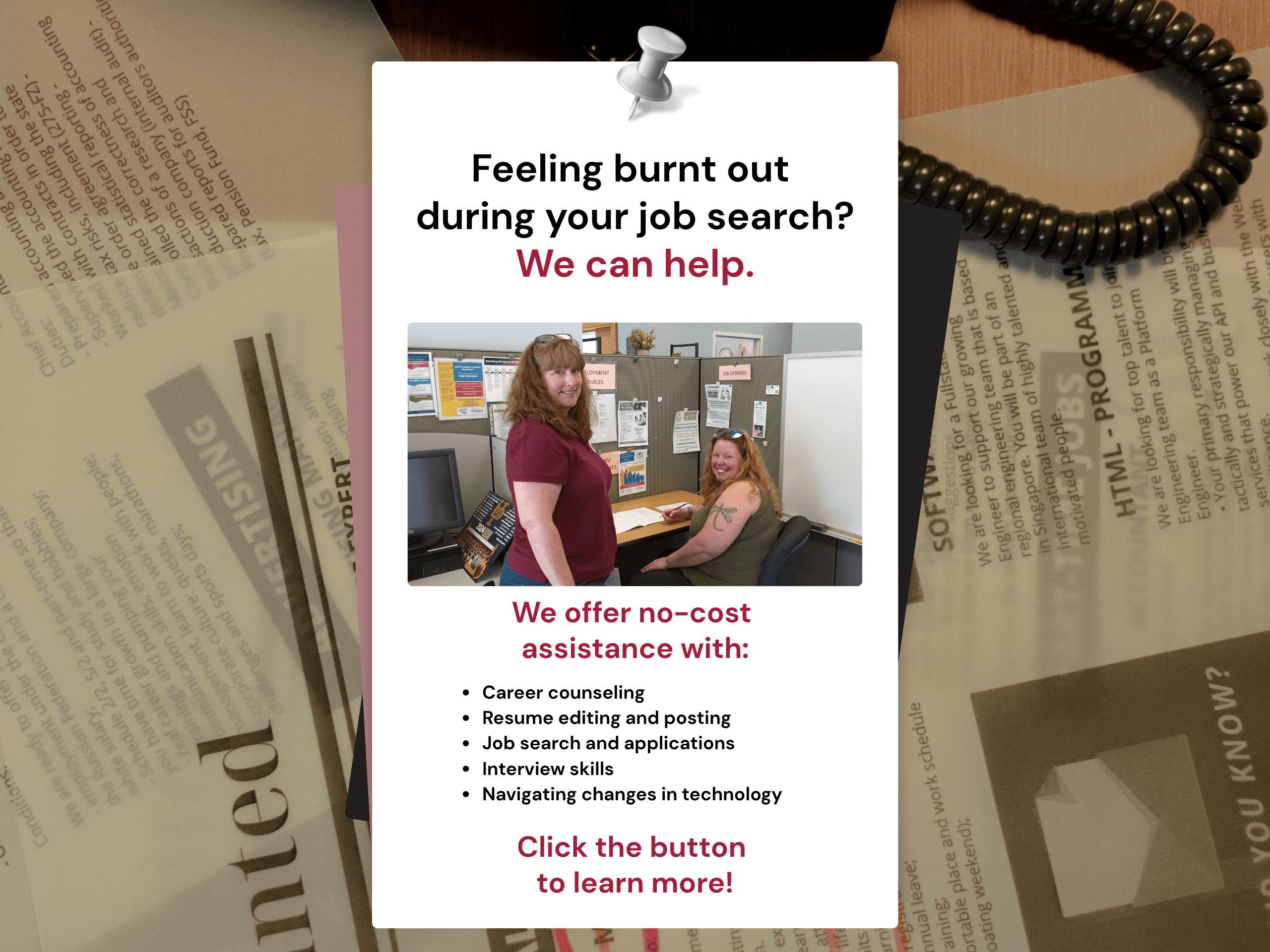 Free Employment Counseling and Resources