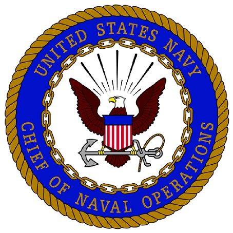 JP-1200 -  Printed Giclee Flat 2.-D Flat Acrylic Plaque  of the Seal  of the Chief of Naval Operations, Artist Painted