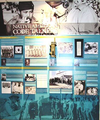 Main Panel of Native American Code Talkers exhibit