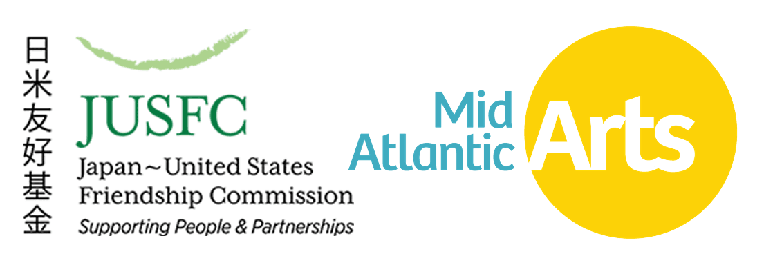 Logos for the Japan~United States Friendship Commission and Mid Atlantic Arts. 