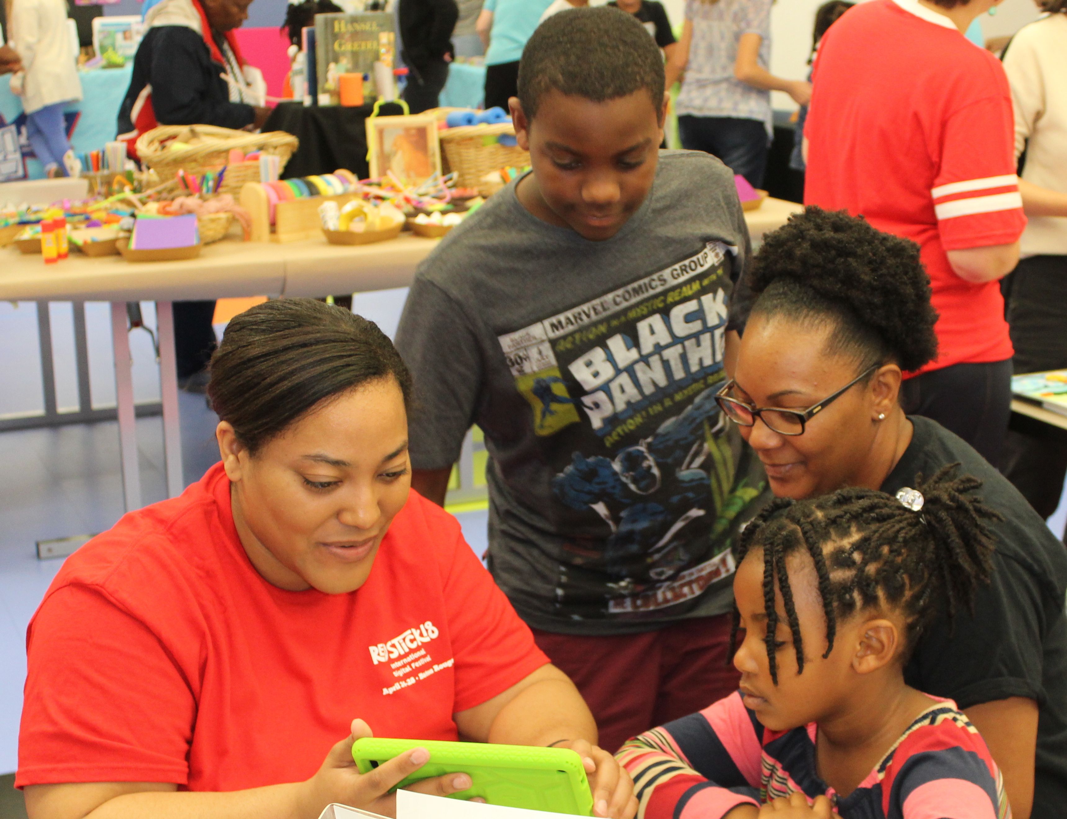 Participant with Mercedes Killingsworth, IBM Volunteer