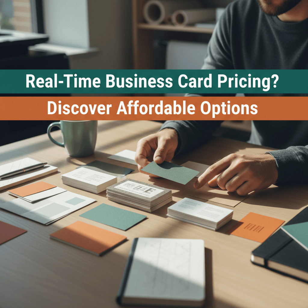 A bustling print shop interior filled with bright sunlight. College-educated graphic designers are interacting with clients, discussing vibrant business cards. Colors of MMPBOCA green and orange are prominent. The camera captures a wide-angle view showing